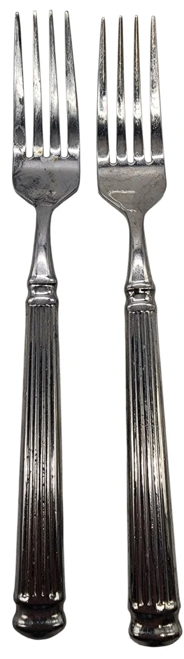 Pair (2) Cambridge Dinner Forks Continental Stainless 18/10 Silverware 8